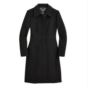 NWT JCREW Classic Lady Day Coat Womens 6 Black Italian Cloth Wool BM964 NEW